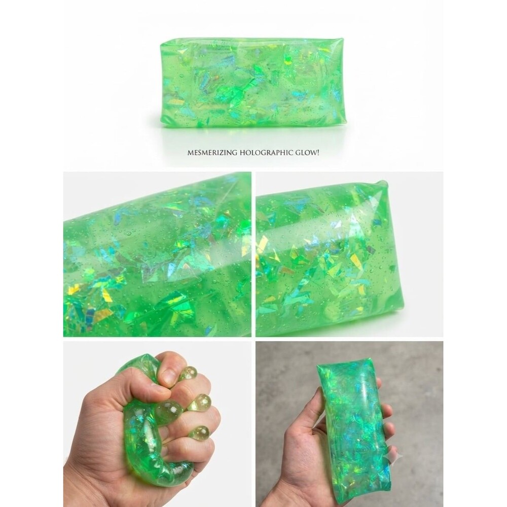 Holographic Glitter Water Wiggler Sensory Fidget Toy